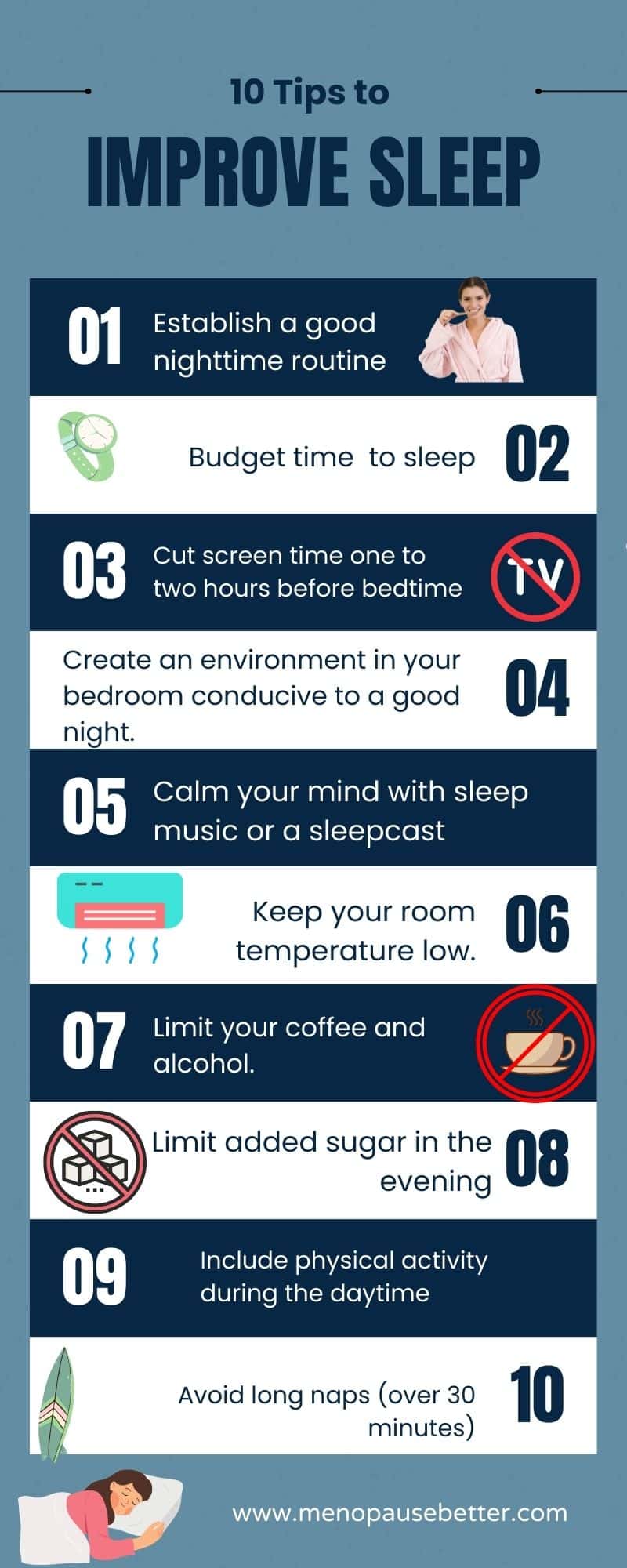 10 tips for a good night's sleep