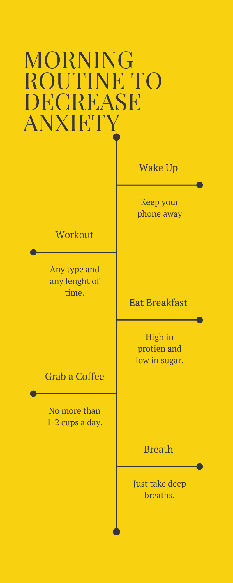 Morning Routine to decrease anxiety