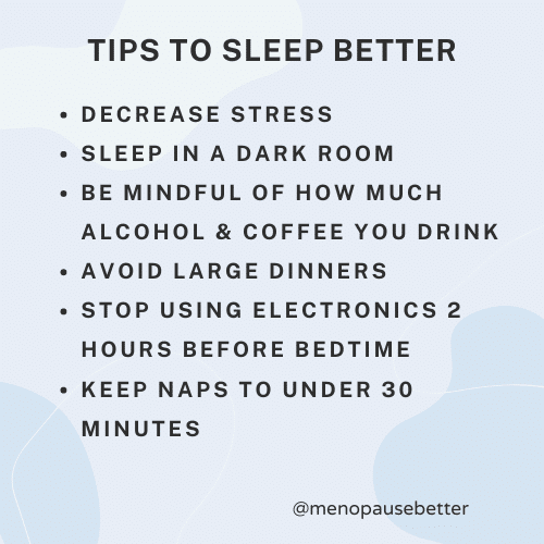 Tips to sleep better
