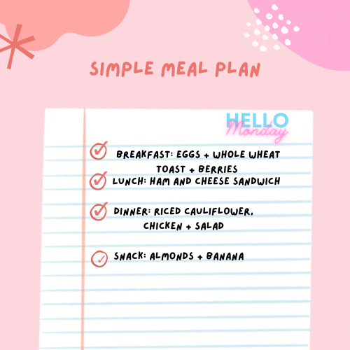 Simple meal plan