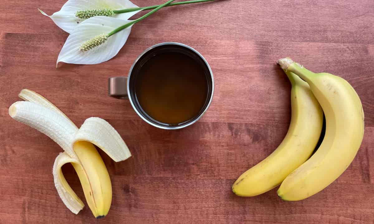 Banana peel tea recipe