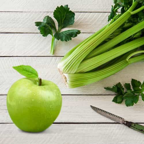 Celery and apple