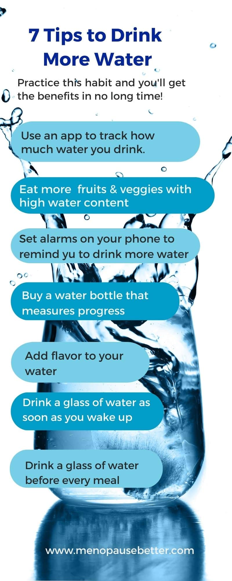 7 tips to drink more water