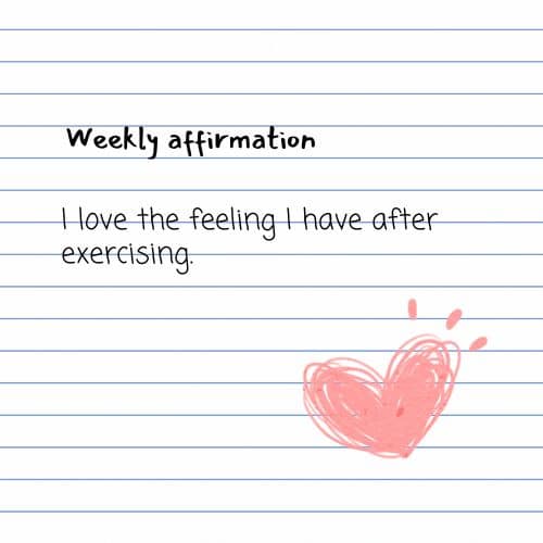 Weight loss journal ideas: affirmations