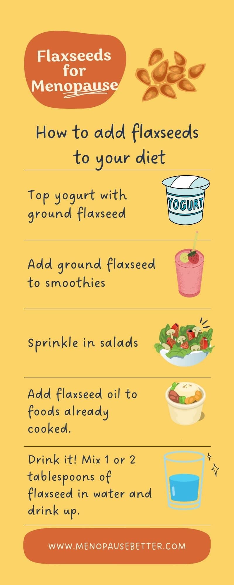 Infographic flaxseed for menopause