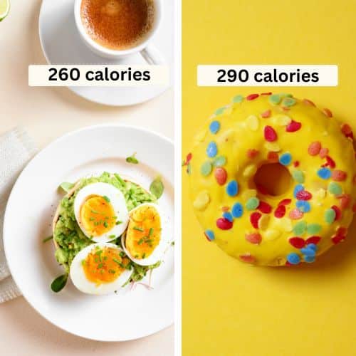Calorie comparison: breakfast items